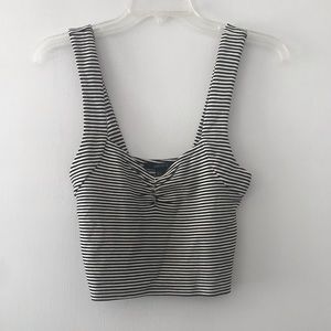 striped cropped tank